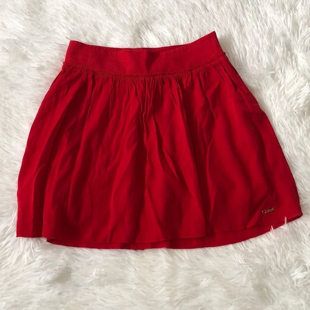 Girls Chloe Red Skirt , Size 8